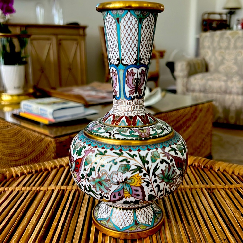 Vintage Persian Cloisonné Vase